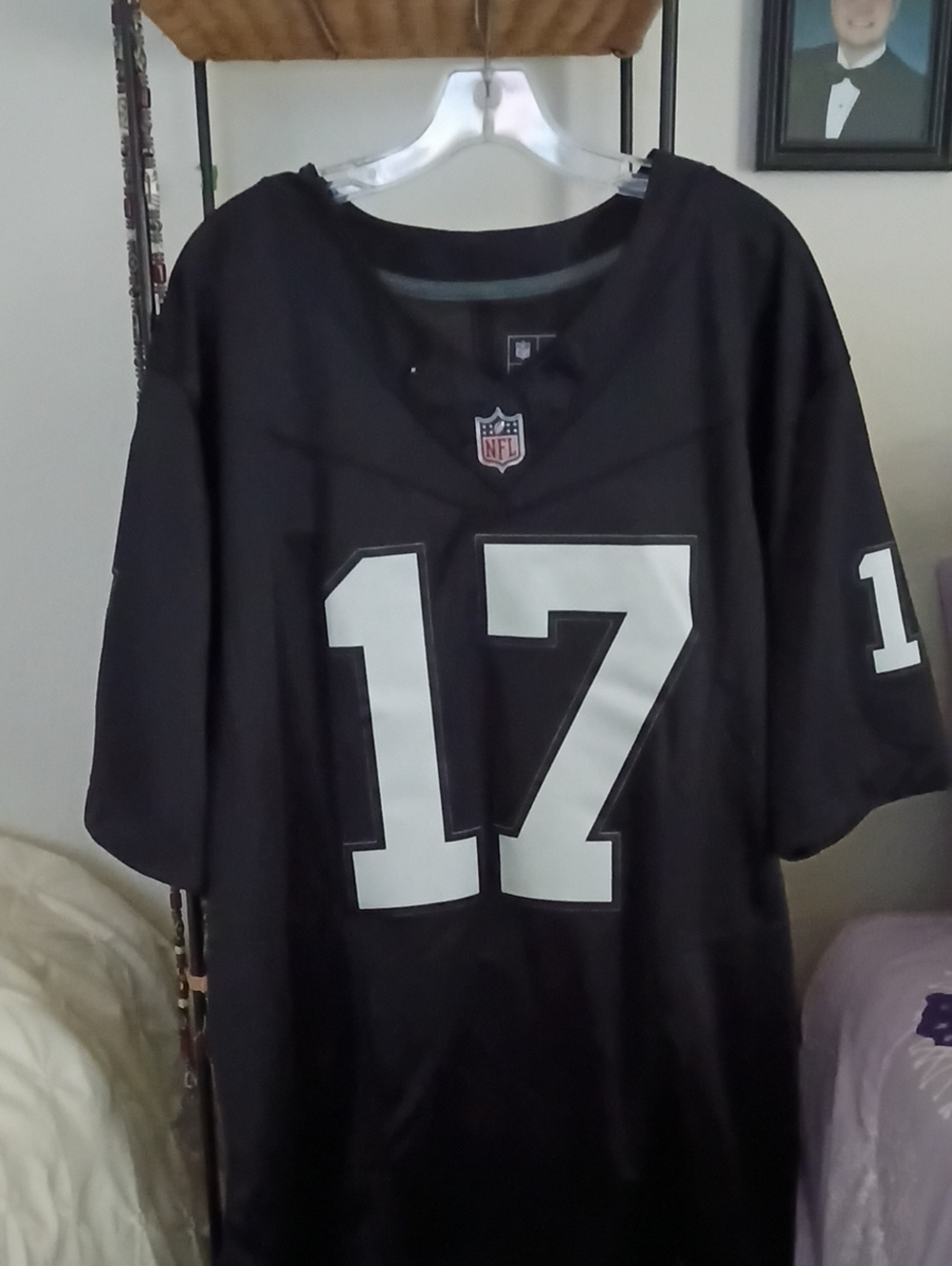 NFL Black Men's Football Jersey with White 17 Numbering